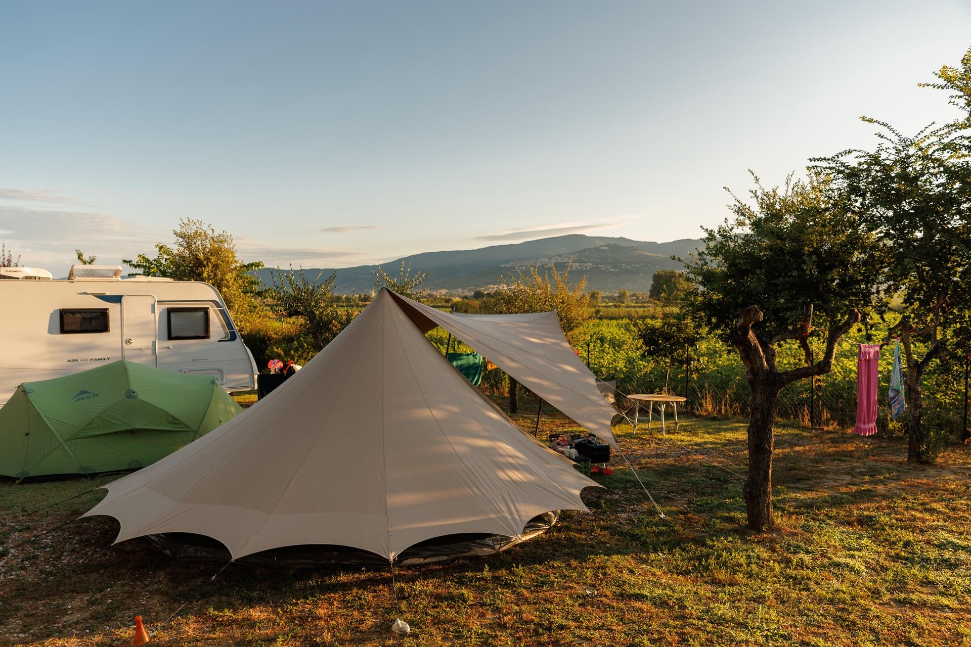 Comping tent pitches in Cortona, Arezzo | Tuscany